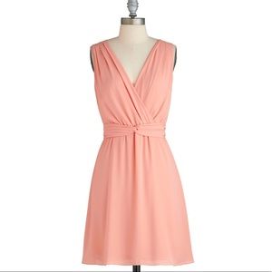 ModCloth I Pink I Can dress in peach
